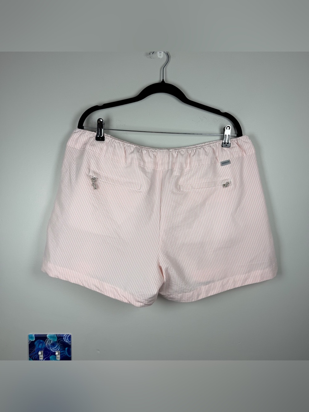 Women’s Pink Ribbed Drawstring Shorts - Picture 6 of 9